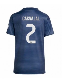 Billige Real Madrid Daniel Carvajal #2 Bortedrakt Dame 2025-26 Kortermet
